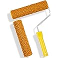 Willinglong 2 Pcs Texture Roller Paint Roller Covers with Frame Kit, 9 Inch for Painting Walls, Home Improvement Paint Supplies