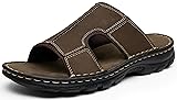 Jousen Sandals for Men Leather Slip on Mens Sandals