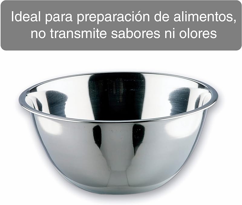 14019 - Bol Cónico Garinox - Acero Inox, 20 cm, Cuenco para Comida