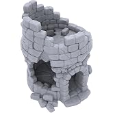 Makers Anvil Ruined Town Stronghold Base - 3D Printed Tabletop RPG Terrain, 28mm Scale, Unpainted Scenery