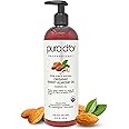 PURA D'OR Organic Sweet Almond Oil (16oz) USDA Certified 100% Pure & Natural Carrier Oil - Hexane Free - Skin & Face - Facial