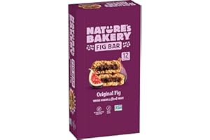 NATURE'S BAKERY Nature’s Bakery Whole Wheat Fig Bars, Original Fig, Real Fruit, Vegan, Non-GMO, Snack bar, 1 box with 12 twin packs (12 twin packs)