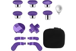 VANPARK Accessories for Xbox One Elite Series 2 Controller(Model 1797), Metal Thumbsticks Paddles Joysticks Replacement Parts Kits Compatible with Xbox Elite Wireless Controller Series 2 Core(Purple)