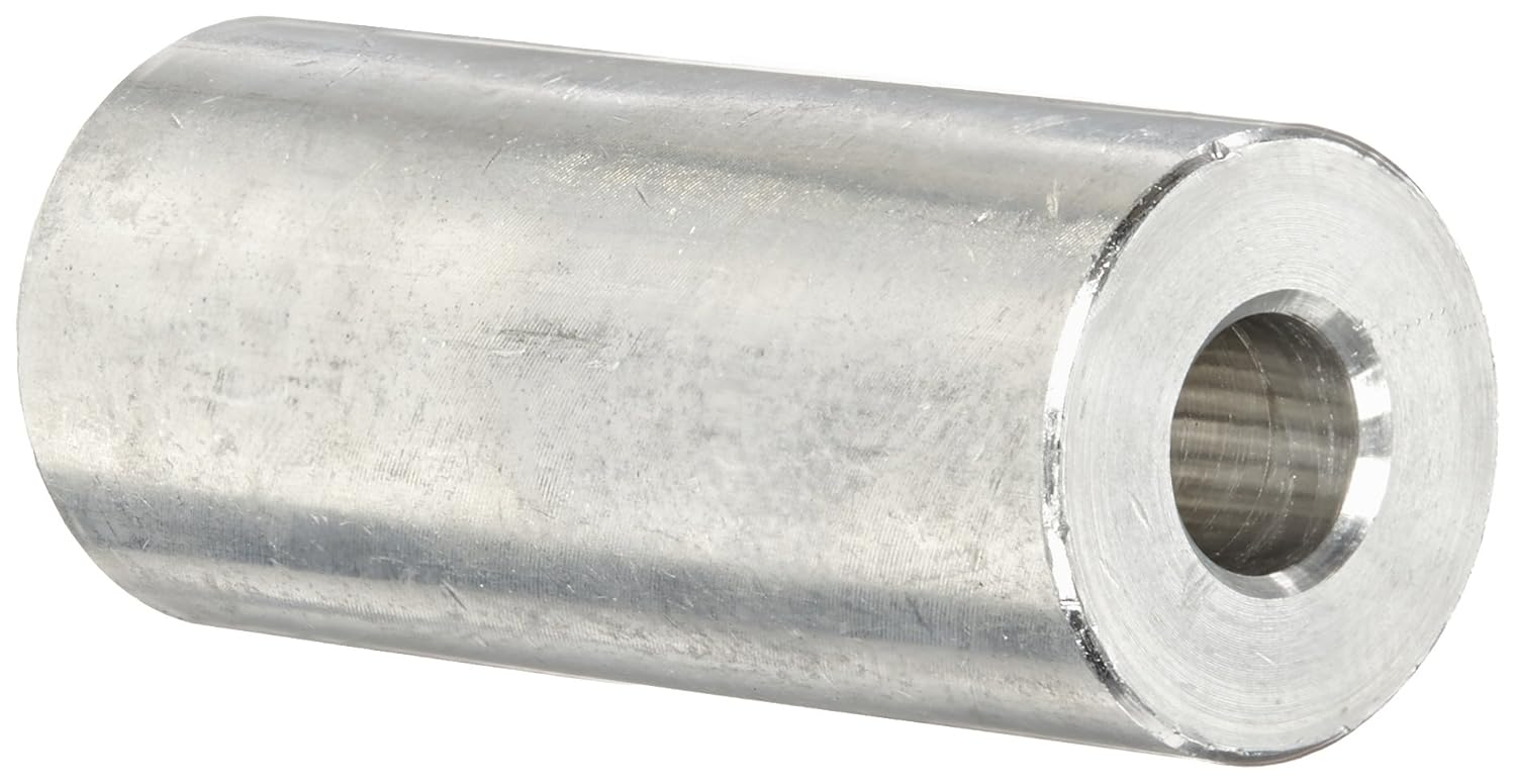 1/2 OD for 1/4 Screw Size Small Parts 501214RSA Aluminum Unthreaded Spacer 3/4 Length Pack of 5
