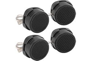 QWORK 2 Pairs High-Power Neodymium Silk Dome Tweeter Set - 500W, 4 Ohm, Super High Frequency,-for Mini Car Audio Systems