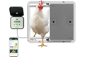 Omlet Smart Automatic Chicken Coop Door Opener | Wi-Fi Enabled | Programmable with App | Operated by Light Sensor or Timer | Easy to Install | Mains or Battery Powered | Built-in Safety Sensors Grey