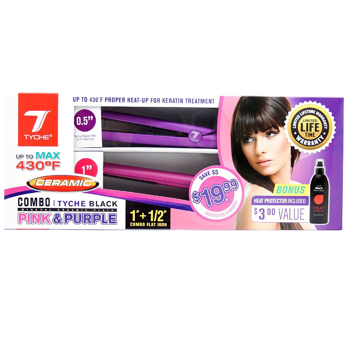 Tyche black ceramic flat iron Outlet