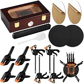 Card Flattening Kit Trading Card Restoration Tool Kit Tcg Cards Repair Kits | Card Making Kits, 1 Moisturizing Box 2 Acrylic Plates 4 Vices 4 Clamps 2 Indent Mats for Fix Bent Cards