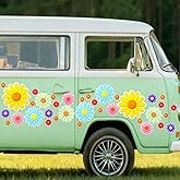 Flower Stickers Daisy Floral Car Decals Self Adhesive Vinyl Car Sticker Bumper Mirror Window Clings Laptop Wall Truck 159PCS