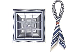 SHIROUYU Men's 100% Mulberry Silk Square Scarf 21"x21" - Lightweight for Business/Wedding/Casual, With Gift Packed