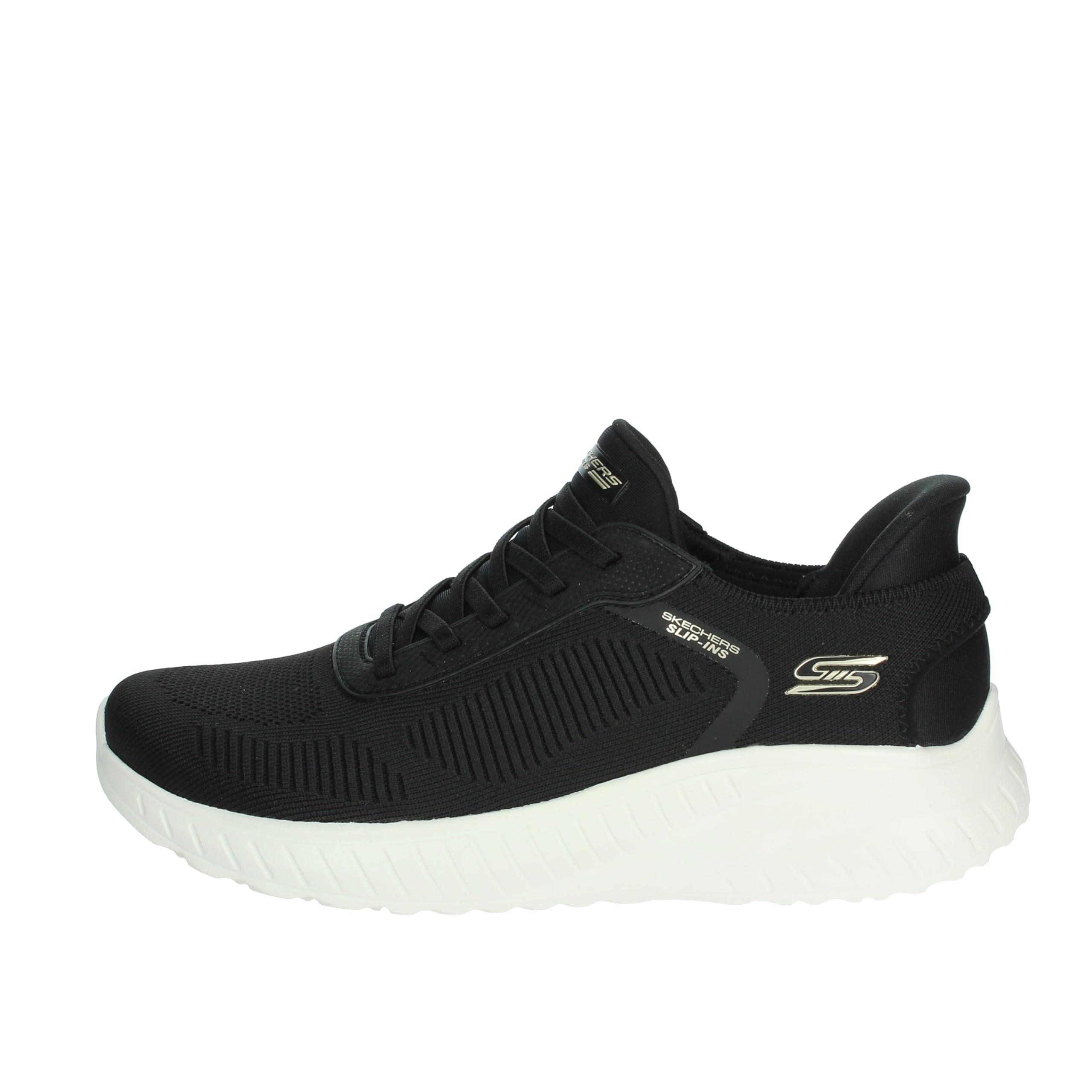 Skechers BOBS Women's,Hands Free Slip-INS BOBS Squad Chaos-Current Muse,BLK,7.5 M US Image