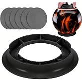Nezylaf Universal Bowling Ball Sanding Pad Holder with 600/1000/2000/3000/4000/5000 Grits 6 inch Sanding Pads | Stable Surface Treatment Tool for Polishing Enhanced Ball Performance (black-6pad)