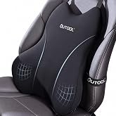 Patented Lumbar Support Pillow for Car, Truck Accessories Travel Essentials, Memory Foam Back Cushion for Driving Seat, Back Pain Relief,Washable Cover, Lower Back Support Fits Most Cars(Black)