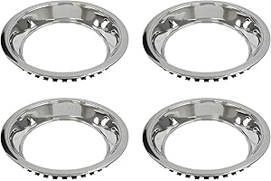1969-1982 Corvette Rally Wheel Trim Rings Stepped Edge Stainless Steel