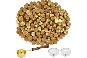 NEBURORA Lot de 200 perles de cire à cacheter - Différentes options de couleur pour sceau de cire - Avec cuillère de cire et 