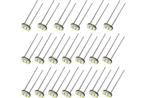 Partsam 20Pcs 4.7mm-12v Car White Mini Bulbs Lamps Indicator Cluster Speedometer Backlight Lighting For GM GMC