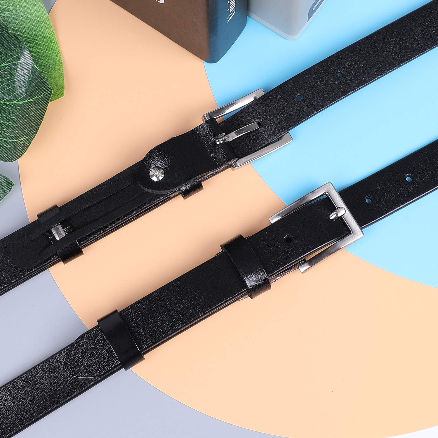 Black Leather Belts for Boys BALTEUS Designer Western Children Big Kids Belt (Fit Waist 16-20 Inches)