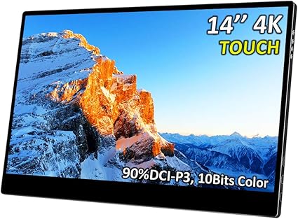 Amazon モバイルモニター Atolas 14 0インチ タッチパネル 3840x2160 4k モバイルディスプレイ Usb Tpye C Mini Hdmi Adobe 100 色域 10 Bit表示色 45w電源付 ディスプレイ 通販
