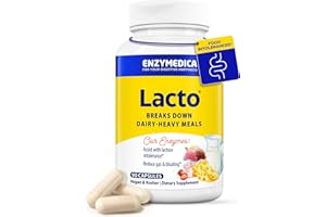 Enzymedica Lacto, Advanced Lactase Pills for Dairy Support, Helps Break Down Lactose, Casein & Fat, Dairy Relief Pills, Vegan, 90 Capsules