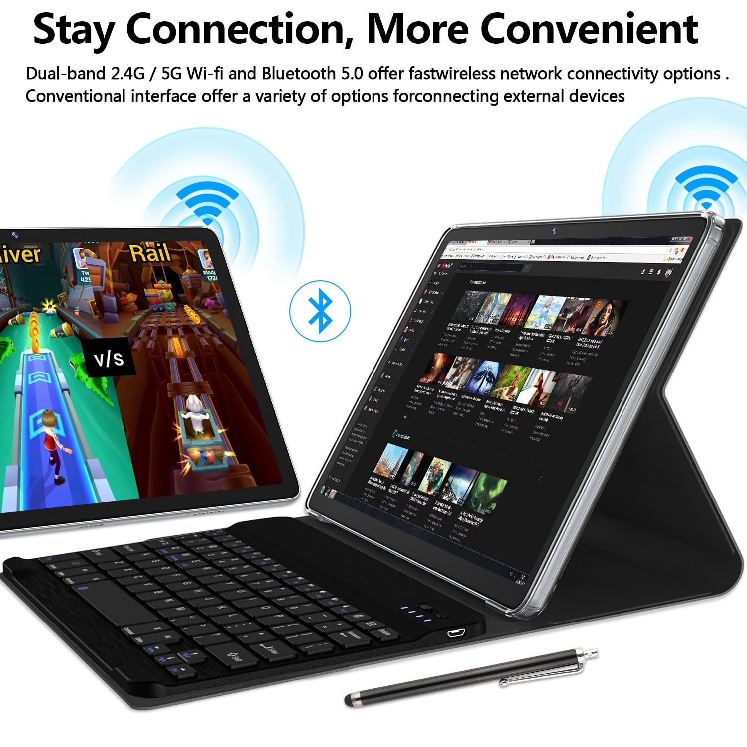 Mua 2025 Latest 2 in 1 Tablet 128GB Storage+1TB Expand 10 inch Tablets ...