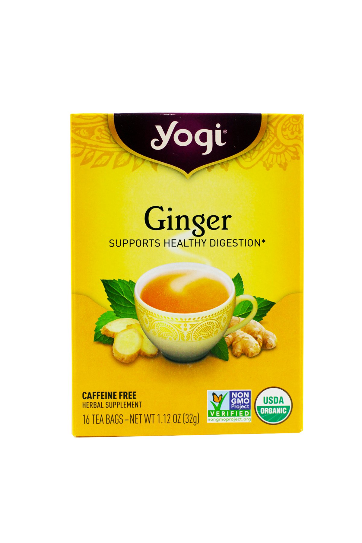 Yogi Tea Lemon Ginger Tea Bags 16 ea ( pack of 2) Herbal