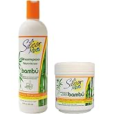 Silicon Mix Bambu Shampoo &amp; Conditioner 16 oz Combo &ndash; Deep Conditioning Mask for Strong, Hydrated &amp; Revitalized Hair &ndash; Restores Shine, Softness &amp; Improves Elasticity