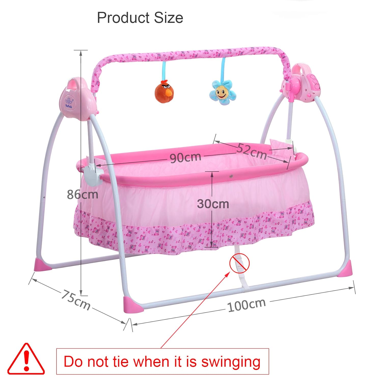 electric rocking baby bassinet