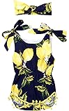 Kissybaby Lemon Baby Clothes, Newborn Infant Girls Romper Outfit Bodysuit Jumpsuit Sunsuit Onesie with Headband