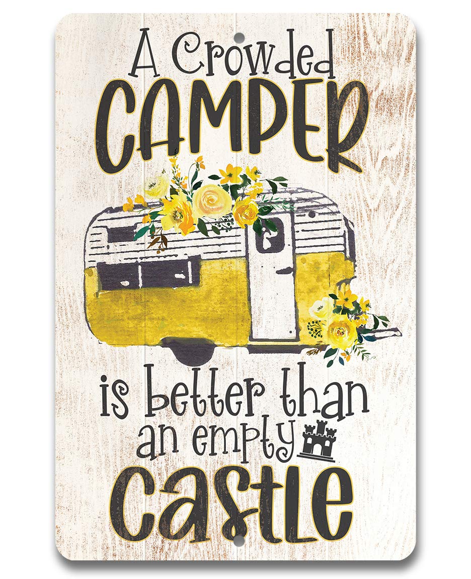 Amazon Metal Sign A Crowded Camper Durable Metal Sign 12 X
