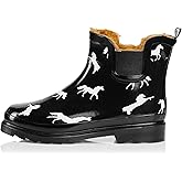 NORTY - Womens Ankle Rain Boots - Ladies Waterproof Winter Spring Garden Boot runs ½ size large