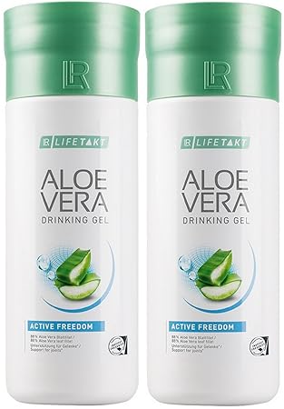 LR LIFETAKT Aloe Vera Drinking Gel Active Freedom Nahrungsergänzungsmittel (2x 1000 ml)