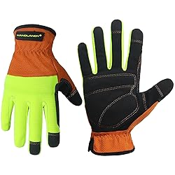 HANDLANDY Mens Work Gloves, Flexible Utility