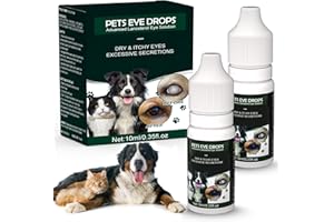 BrennenstuhlCataract Drops for Dogs - Pet Dog Eye Drops for Relieving Eye Itching and Clean Tear Stains - Removing Eye Stains - Improving Clarity - All Natural Pet Eye Health Care (2 X 10 ml)