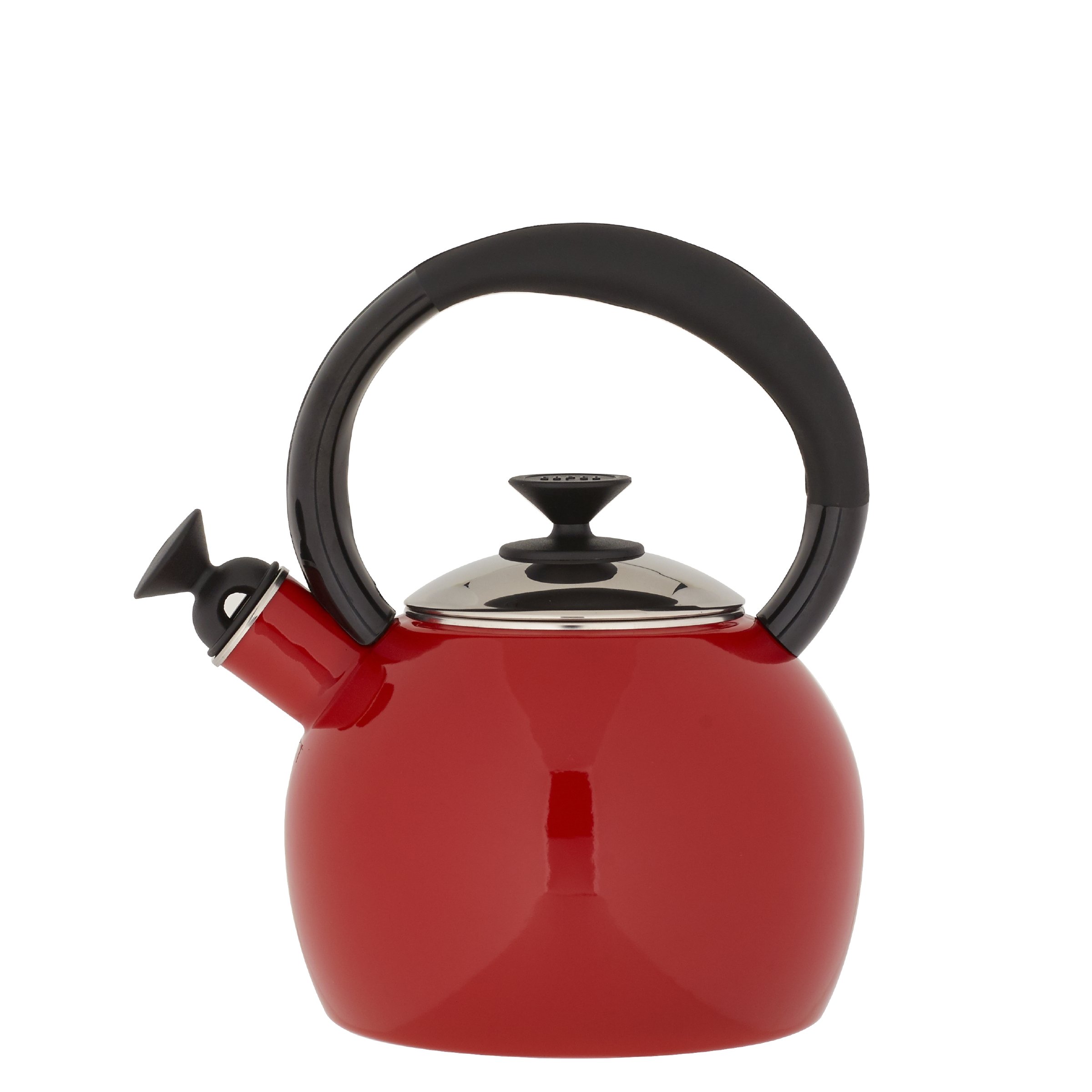Copco 25031040 Camden EnamelonSteel Tea Kettle, 1.5Quart, Red