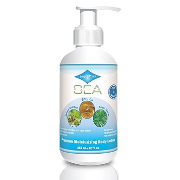 Amazon Com Sea Premium Moisturizing Body Lotion For Men And Women Fragrance Free Natural Skin Care Lotion With Shea Butter Emu Oil And Aloe Vera Firming Paraben Free