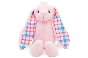 PLUSHIBLE BRIDGING MILES WITH SMILES Easter Bunny Stuffed Animal - Plush, Soft Embroidered Stuffed Bunny Toy for Kids, Newborns, Boys & Girls, Cuddly and Adorable Plush Toys - Pink, 18 inch
