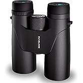 12x42 HD Binoculars for Adults High Powered, Super Bright BAK4 Prism Waterproof Binoculars with Low Light Vision for Bird Watching Outdoor Hunting Travel Hiking Sports Stargazing Cruise (Black)