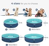 furrybaby Large Dog Paddling Pool Foldable Navy 120x30 cm Non-Slip Drain view 6