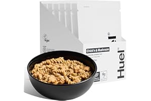 Huel Hot and Savory Meal Packs | Chick'n & Mushroom | Up to 25g Protein Plant Based Instant Meal | 27 Vitamins and Minerals | 100% Nutritionally Complete | 7 Pack