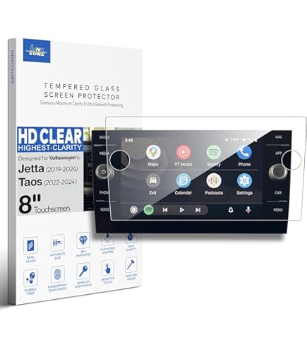 Volkswagen Screen Protector 2-Pack - 6.5 Inch Matte Glass For Jetta, Tiguan, Taos