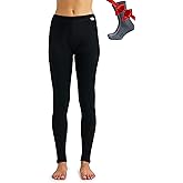 Merino Wool Base Layer Women Pants 100% Merino Wool Leggings Heavyweight, Midweight, Lite Thermal Underwear Bottom and Socks