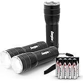 Energizer T-300 LED Flashlights (3-Pack), Bright Flash Light for Tactical EDC, Camping, and Emergencies (Batteries Included)