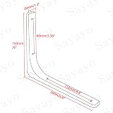 SAYAYO EJR200W-4P Shelf Bracket Corner 200x150mm White 4 Pieces view 5