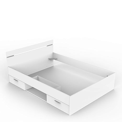 Demeyere Michigan 2 Drawer 1 Nook Bed Wood Pearl White 140 X