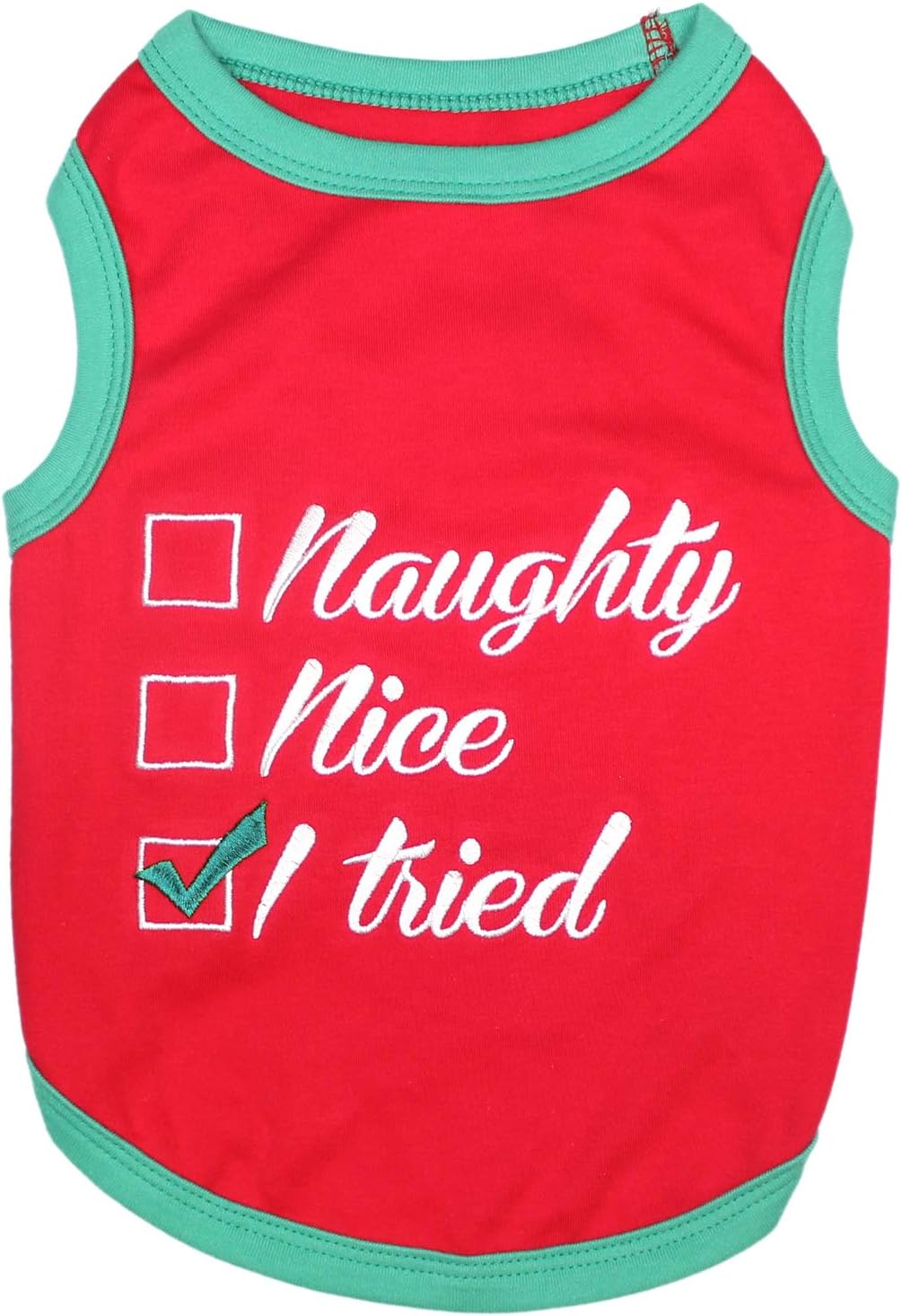 Parisian Pet Funny Christmas Holiday Dog Cat Pet Shirts Tee Tanks, Naughty or Nice, Santa Outfit, Elf Size, Santa's Helper