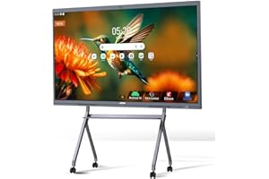 JAV 65" Smart Board Pro Google EDLA Certified 4K UHD Interactive Whiteboard for Classroom Office All-in-One Touchscreen Display with 48MP AI Camera 100W Soundbar Android 14 8+128GB Wall Mount Included
