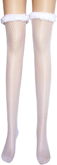 Leg Avenue: Collant Giarrettiera A Rete Rossa Con Anelli - 3