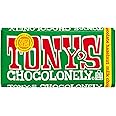 Tony's Chocolonely 32% Milk Chocolate Bar with Hazelnut - Belgium Chocolate, No Artificial Flavoring, Fairtrade & B Corp Certified - 6.35 Oz