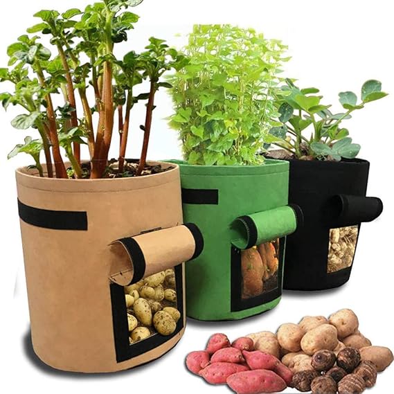Kartoffel pflanzbeutel, Pflanztasche, Dasongff Pflanze Wachsende Tasche 30x30x35cm, Gallons Grow Bag Garten Übertopf Vliessto