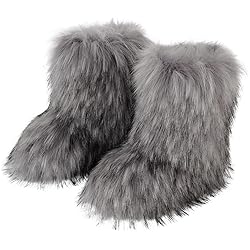 Valpeak Snow Boots for Women 2023 Furry Boots